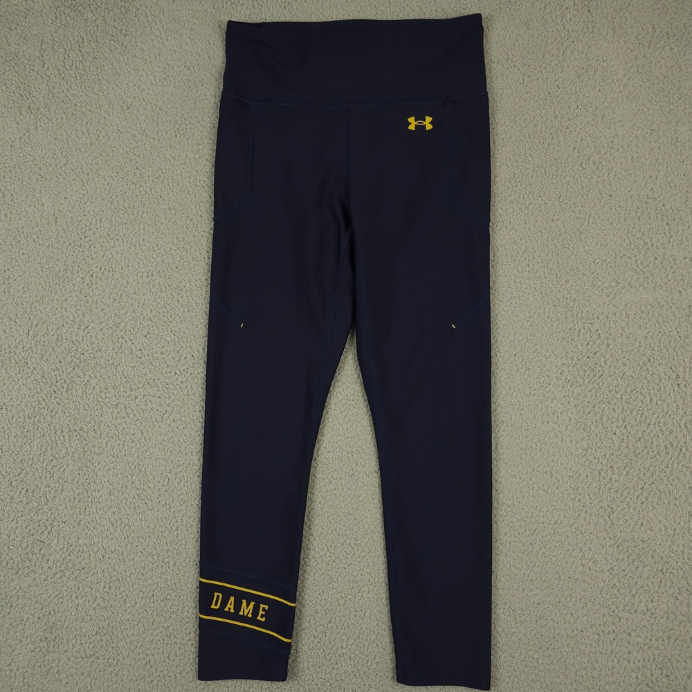 Notre Dame Fighting Irish Leggings Womens Medium Under Armour Activewear Gym